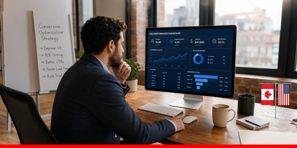 Website analytics dashboard showing What Are the Best CRO Tactics for More Sales improving conversions and user actions