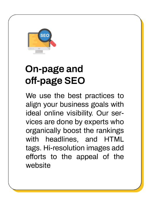 On-page and off-page SEO